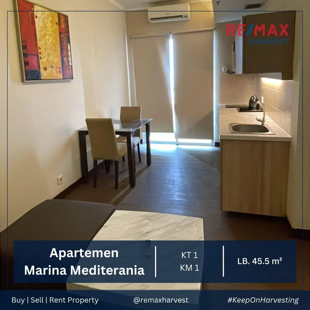 Disewakan Murah Apartemen Marina Mediterania Tower A 1BR Twin Bed Room