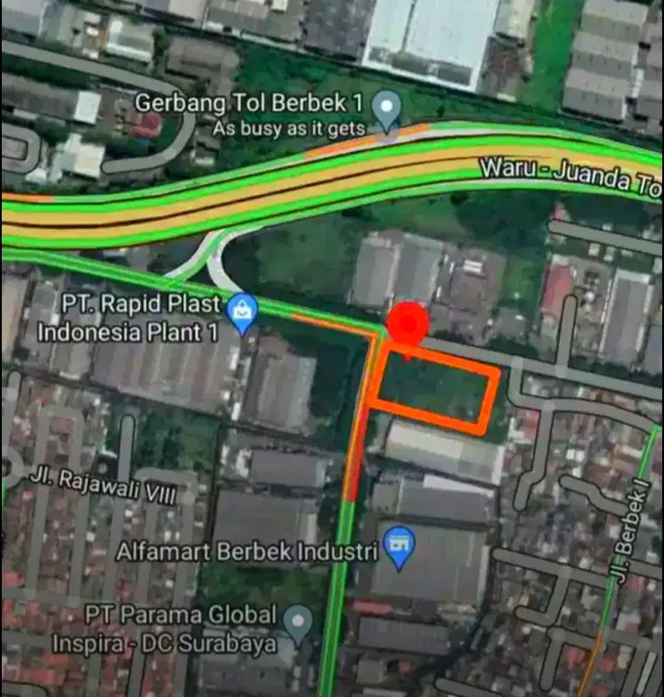 Tanah industri di brebek dekat rungkut industri surabaya, sidoarjo