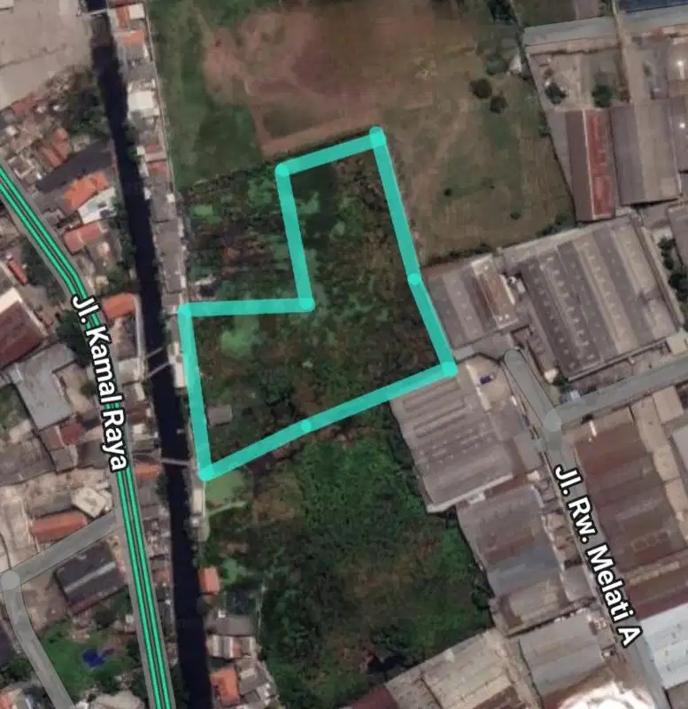 Tanah Komersil 13.000m² Jl Kamal Raya Tegal Alur Kalideres