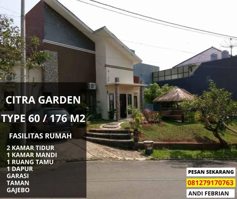 RUMAH DI JUAL MURAH SIAP HUNI CLUSTER CITRA GARDEN LAMPUNG DI JUAL DI BAWAH HARGA PASARAN.