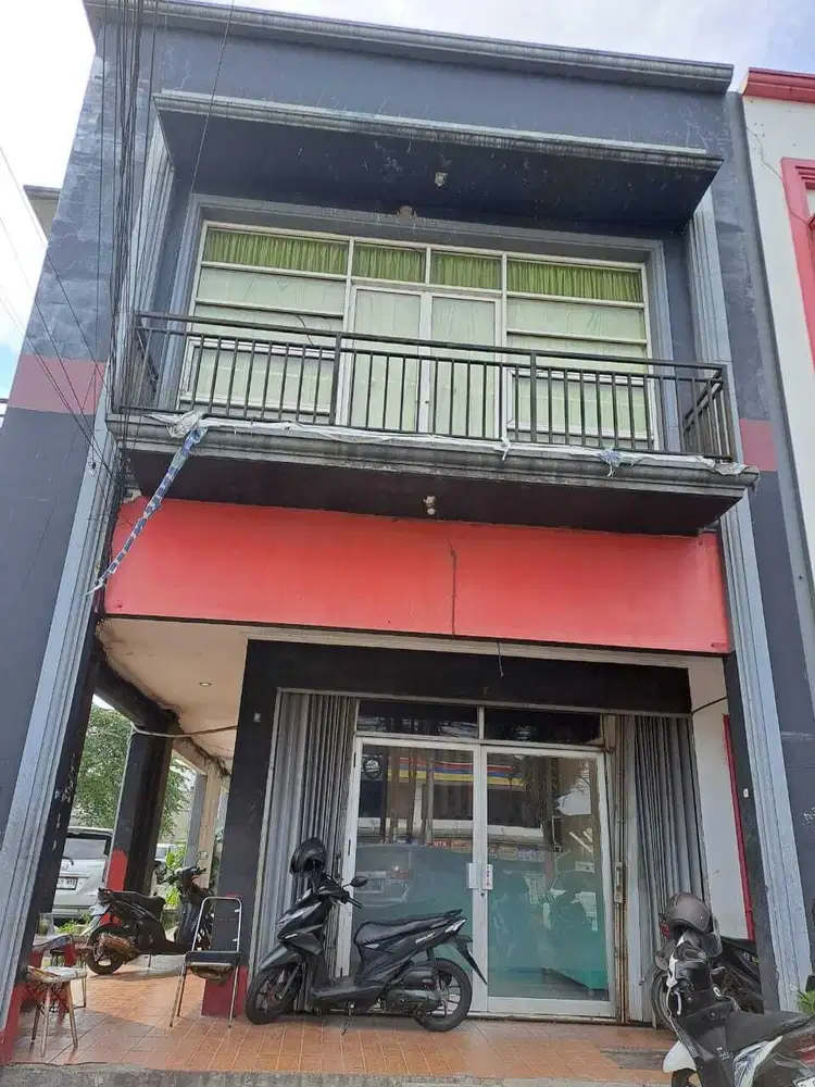 Disewakan ruko Hoek jalan raya Puspitek Tangsel strategis ramai