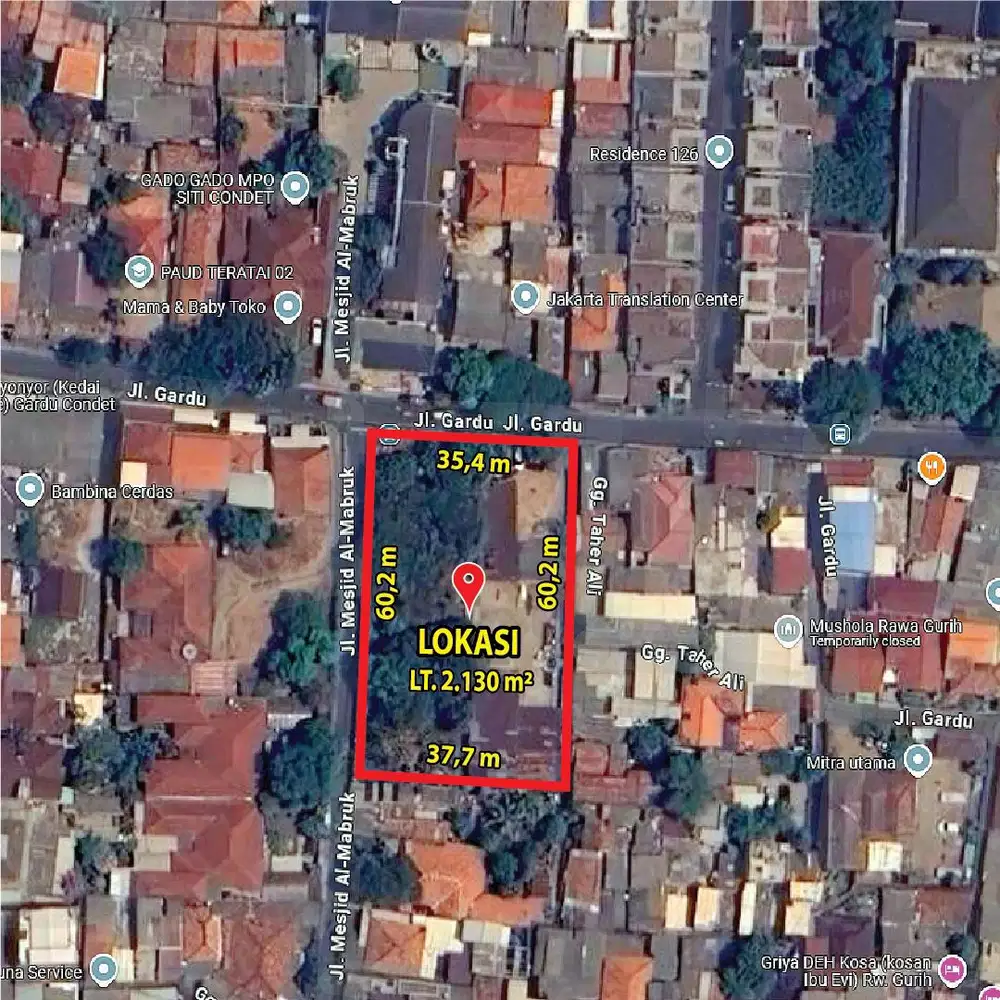 Dijual Tanah Ex Workshop Furniture di Condet