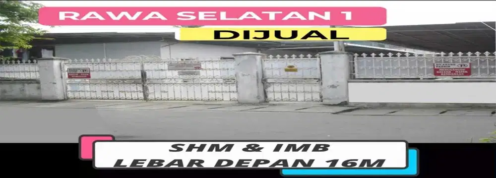 RUMAH LAMA DIJUAL CEPAT DI KAMPUNG RAWA, JAKARTA PUSAT