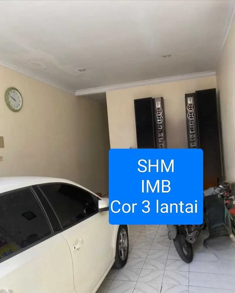 Dijual rumah SHM cor 3 lantai hadap timur di Pademangan Timur