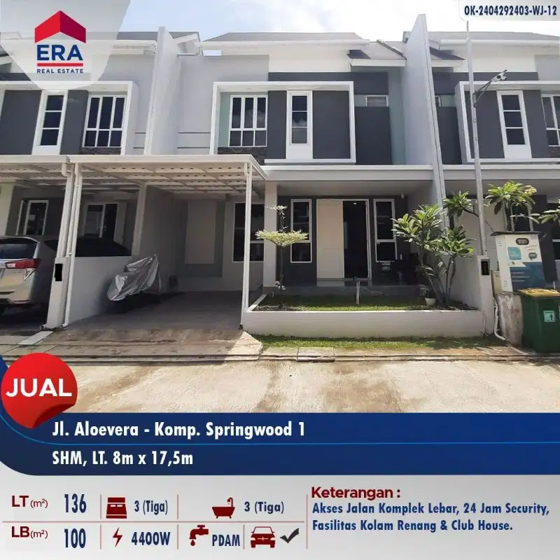 Dijual rumah siap huni dicluster Spring Wood 1
