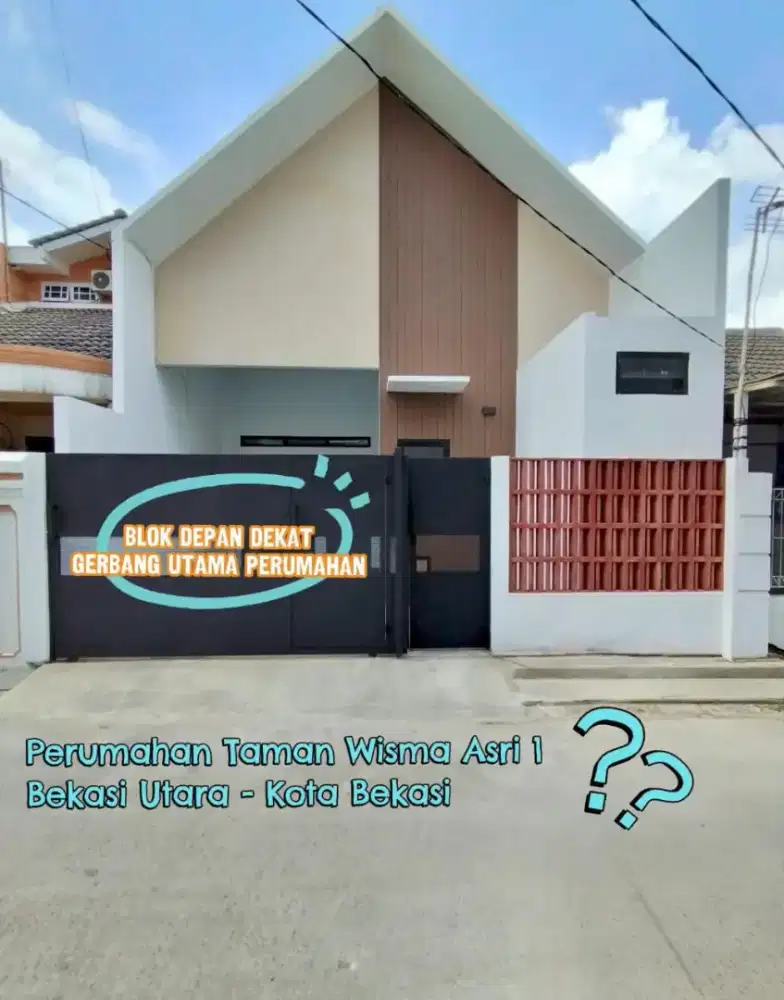 DIJUAL RUMAH MODEL SCANDINAVIAN, LOKASI DI WISMA ASRI 1, KOTA BEKASI.