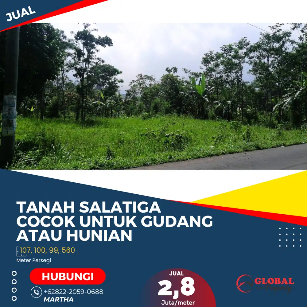Tanah Kavling Strategis Salatiga Lokasi Potensial untuk Gudang/Hunian