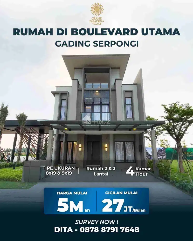 Grand Pasadena Residences Rumah Mewah 3 Lantai di Pusat Kota Gading Serpong