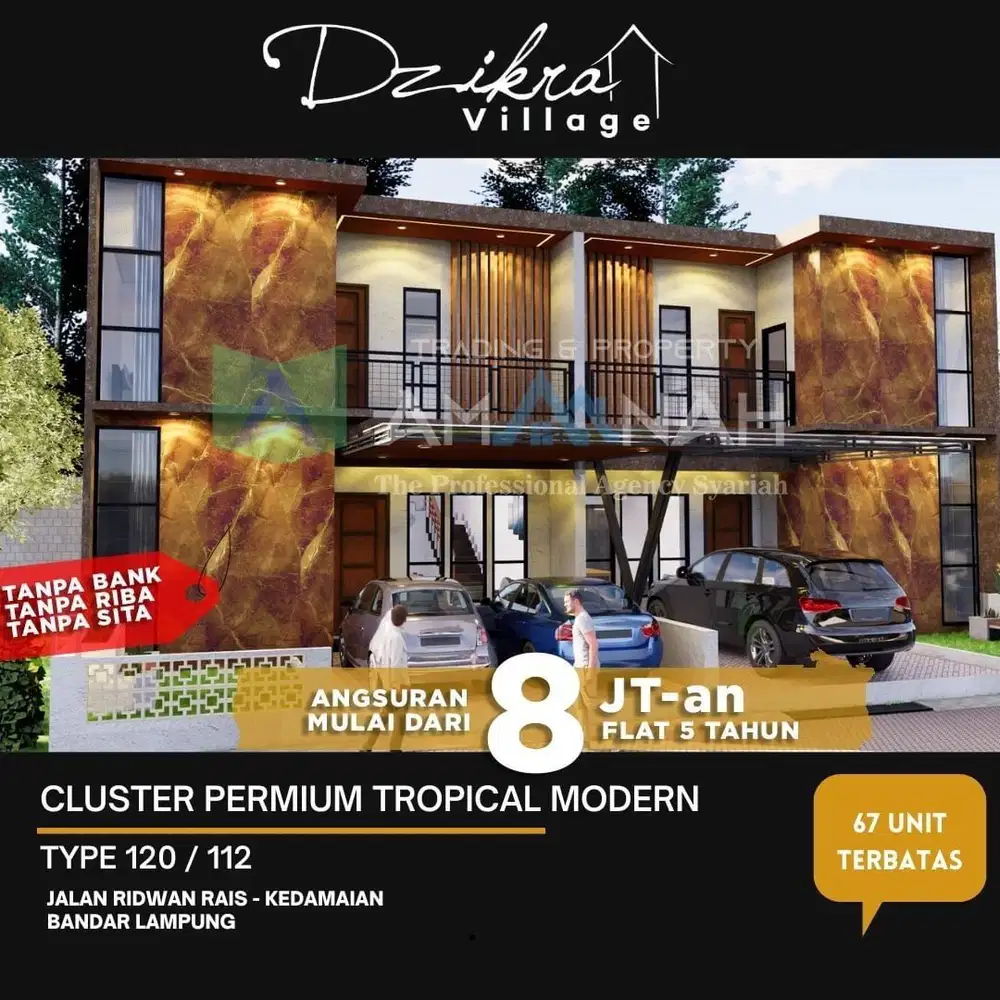 DZIKRA VILLAGE RUMAH MEWAH LOKASI TERBAIK DI BANDAR LAMPUNG