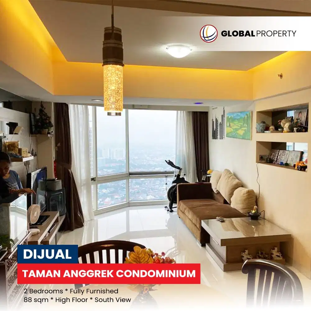Good Condition  Fully Furnish High Floor at Taman Anggrek Condominium