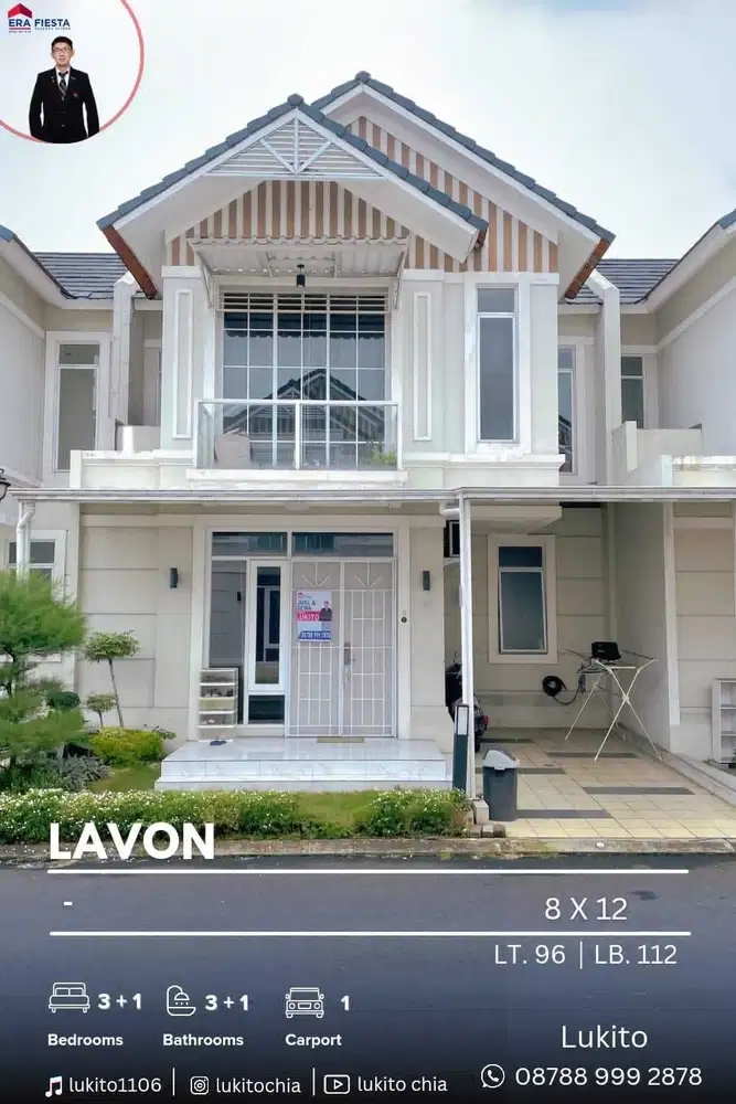 Disewakan Rumah 2 Lantai Furnished Rapi Terawat Siap Huni di Lavon