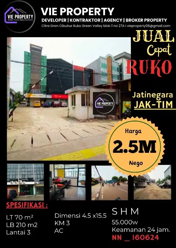 DIJUAL RUKO TERMURAH DEKAT TERMINAL KAMPUNG MELAYU