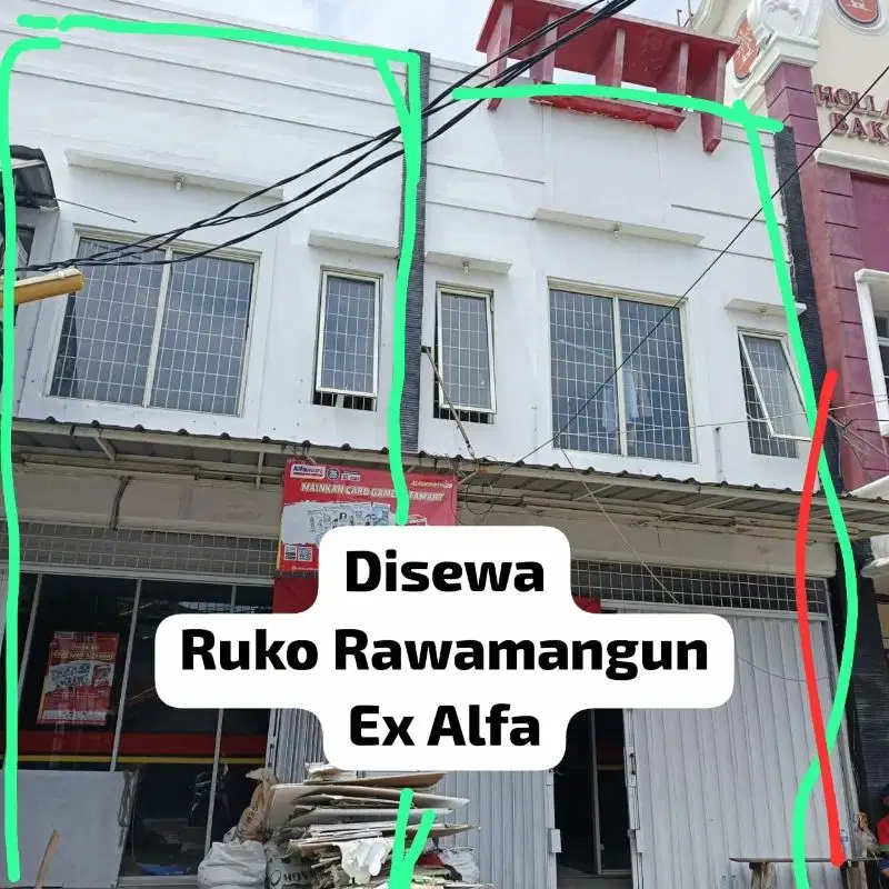 disewakan ruko ex alfamart di rawamangun