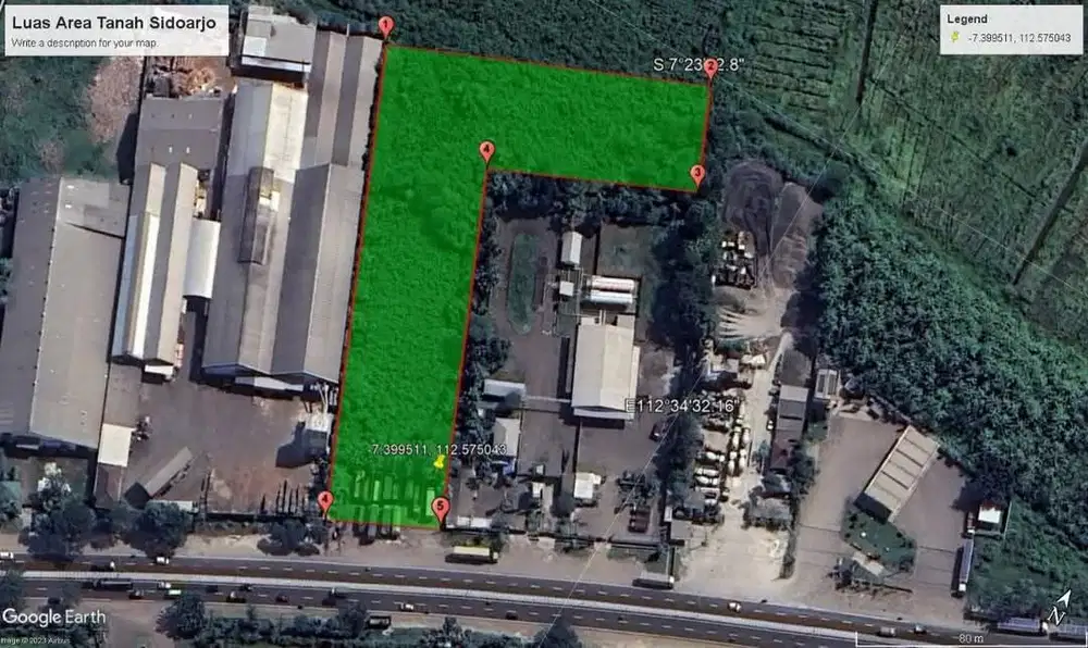 Tanah nol jalan raya provinsi, by pass krian sidoarjo surabaya