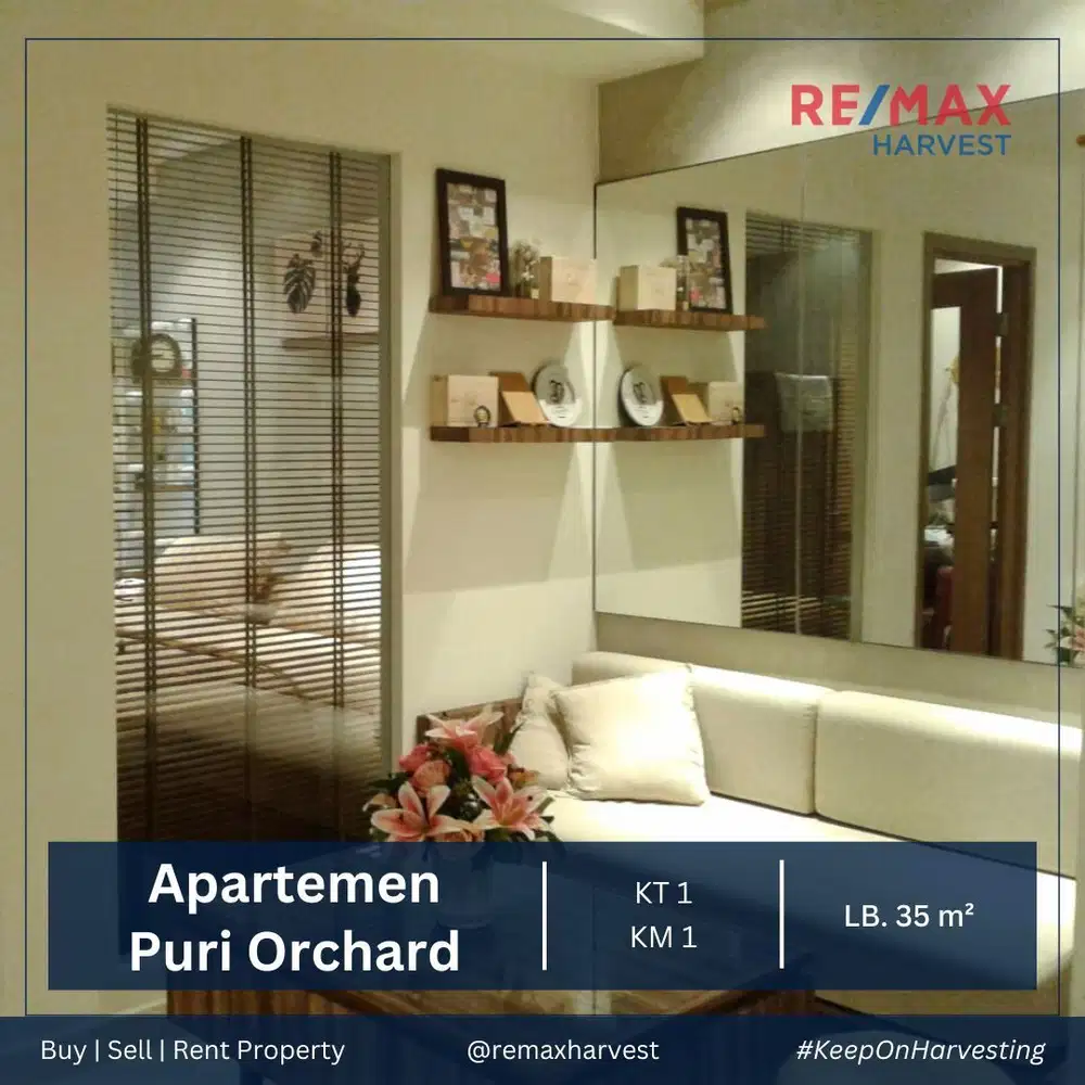 DIJUAL CEPAT APARTEMEN PURI ORCHARD 1BR FULL FURNISHED JAKARTA BARAT