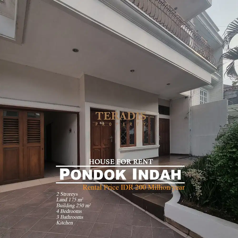 DISEWAKAN RUMAH DI KAWASAN PONDOK INDAH