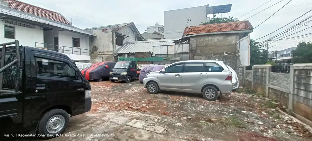 Tanah Akses 2 mobil di Johar Baru Strategis Bisa Sebagian