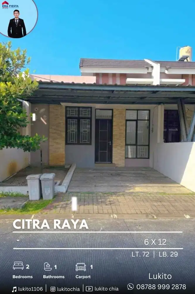 Disewakan Murah Rumah Siap Huni di Citra Raya Fasilitas Lengkap