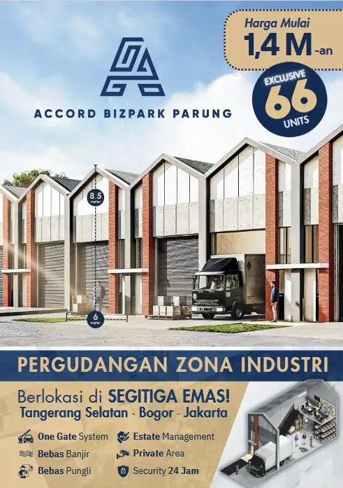 Dijual Gudang di Serpong Parung Accord BizPark Akses Mudah ke Tol