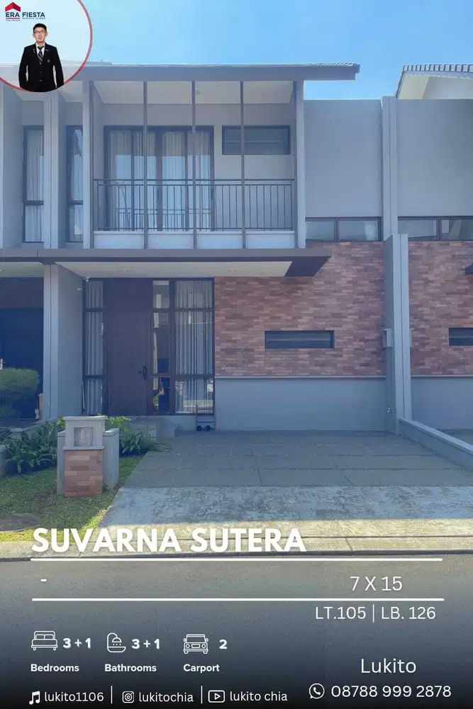 Disewakan Murah Rumah Siap Huni di Suvarna Sutera