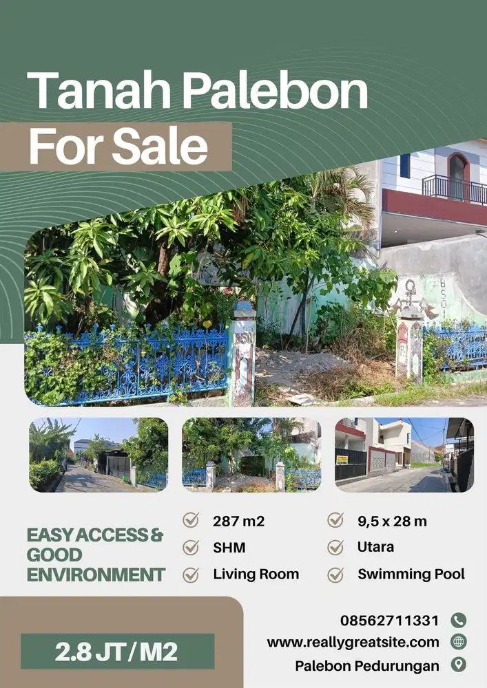 Tanah Palebon Dekat AMNI / Kampus Biru Pedurungan