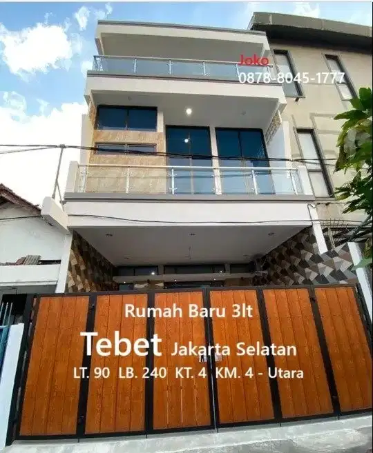 Rumah Baru dan Mewah 3 Lt dekat Tebet Eco Park Jl. Tebet Timur, Jaksel