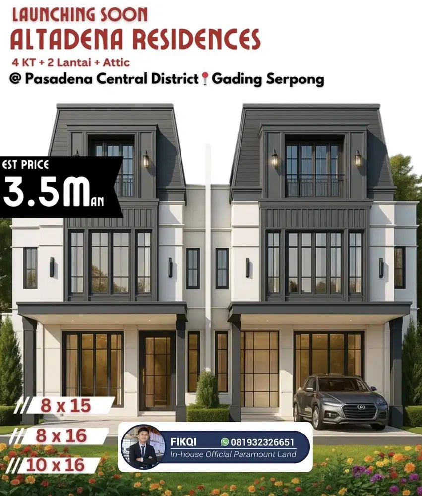 Rumah Mewah Altadena Residences Harga Terbaik Launching Perdana