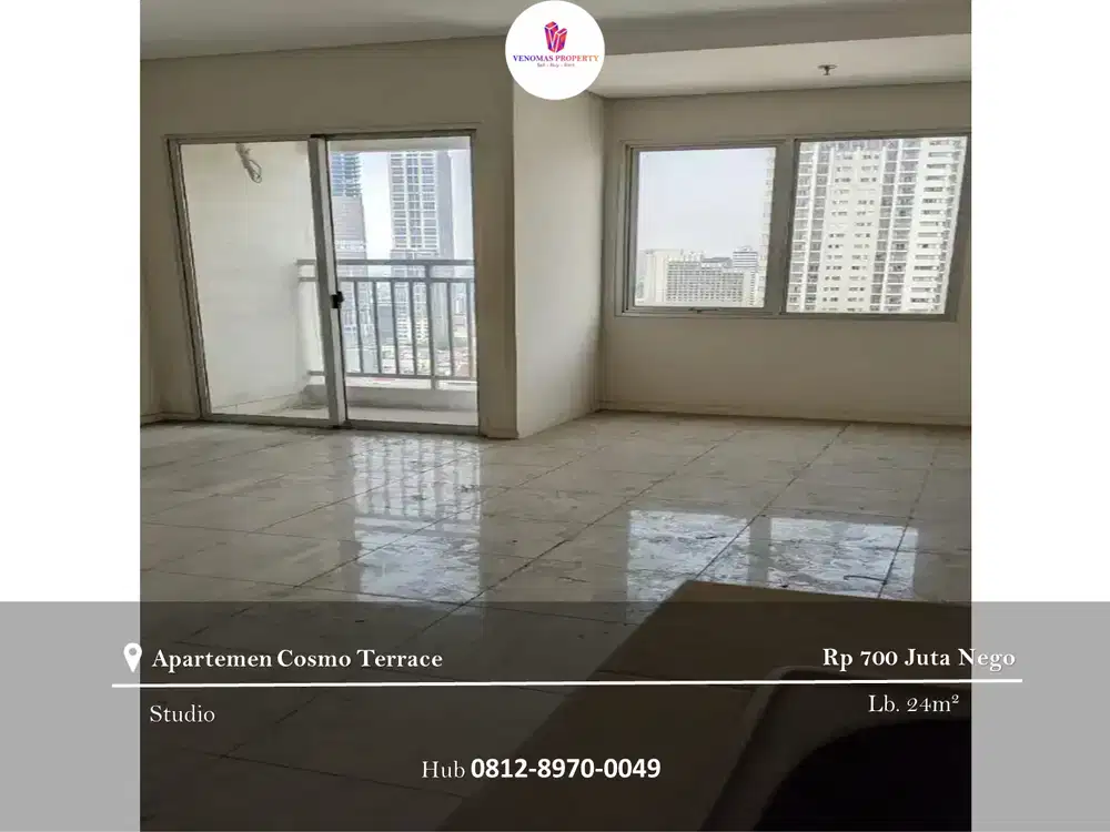Dijual Apartement Cosmo Terrace Studio Lantai Tinggi