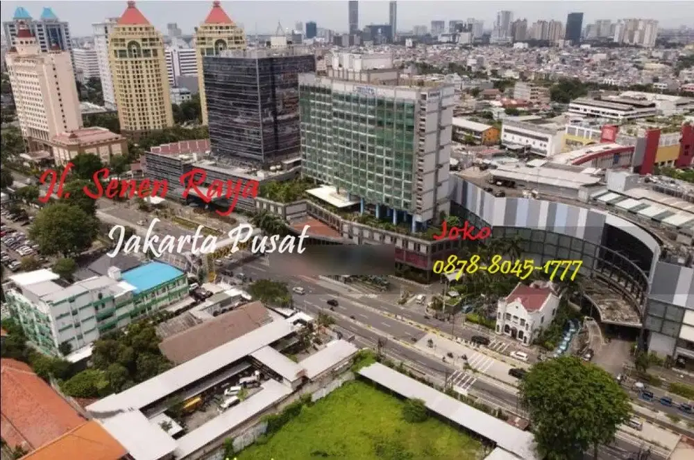 Lahan Premium Bawah NJOP Jl Senen Raya, dpn Atrium, Jakarta Pusat