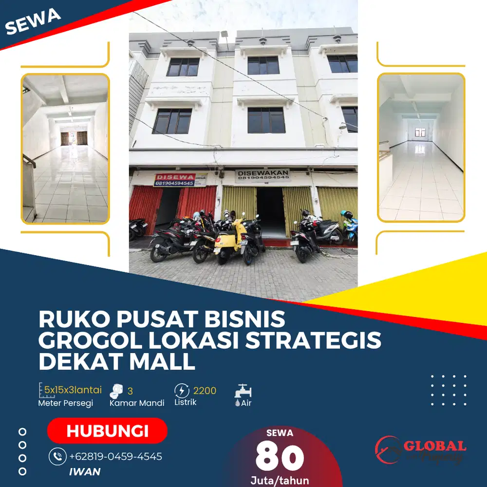 Ruko Pusat Bisnis Grogol Lokasi Strategis Dekat Mall