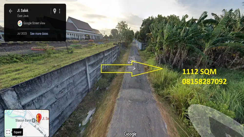 Tanah Cakep abis stasiun KA Magetan Barat 15mnt ke kota madiun