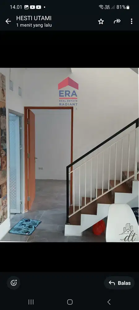 Rumah Permata Bintaro, 2 lantai , luas tanah 160 m2, lb 1kt 5 , km 2,