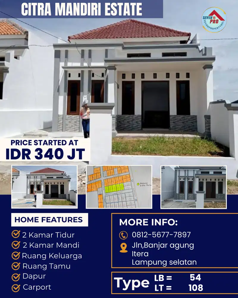 RUMAH CLUSTER MURAH DEKAT KAMPUS ITERA