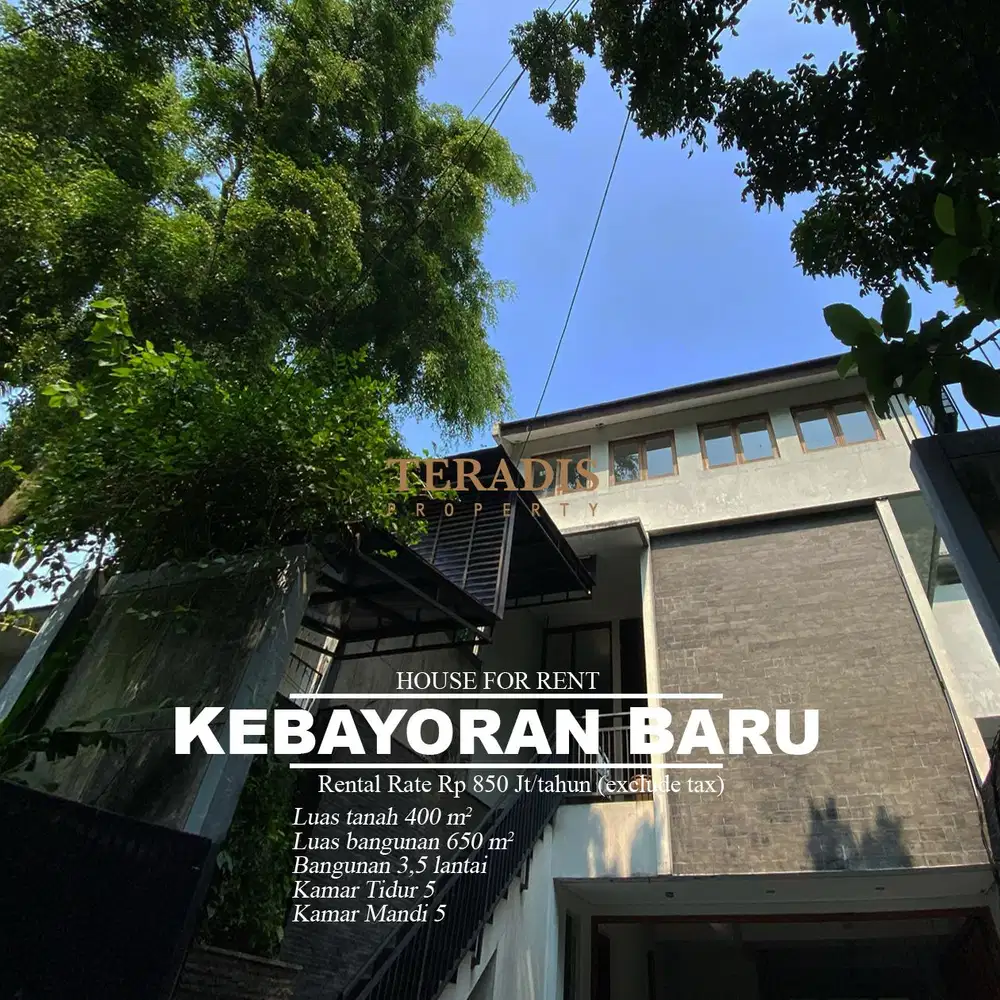 Rumah Bagus Modern Minimalis Area Kebayoran Baru