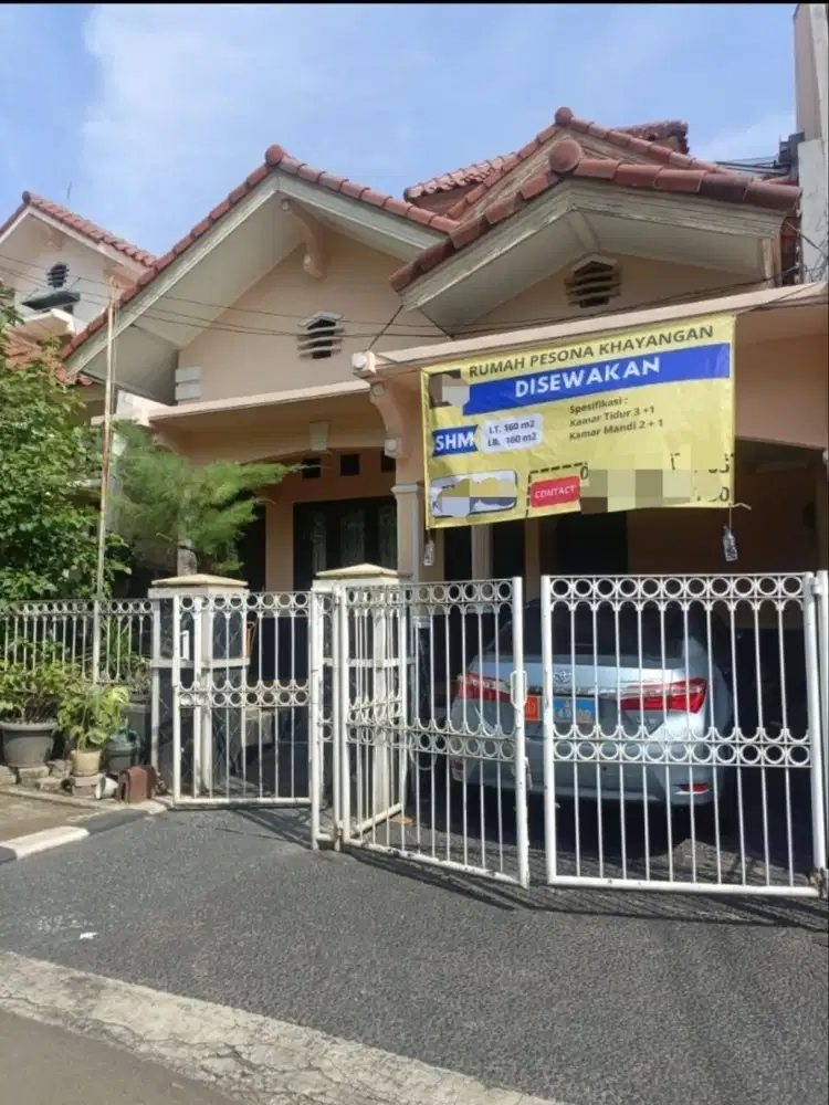 DISEWA RUMAH CANTIK 1 LT SIAP HUNI DI PESON KHAYANGAN SUKMAJAYA DEPOK