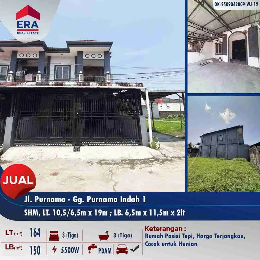 Rumah dijual murah 2lt di area Purnama, Pontianak