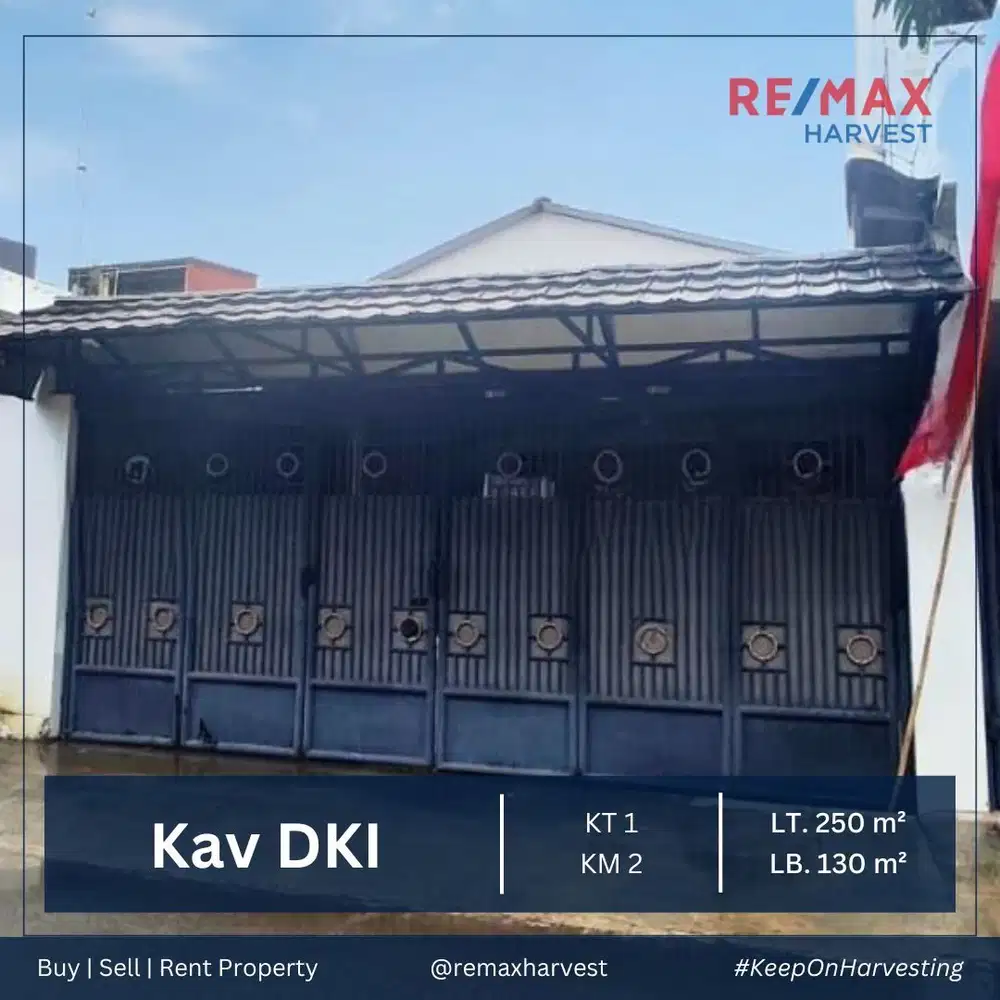 RUMAH MURAH LEBAR 10 METER HADAP TIMUR DI KAVLING DKI, MERUYA JAKBAR