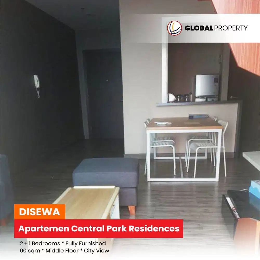 Disewa Apartemen Central Park Residences Tower Adalaina 2+1 Bedroom