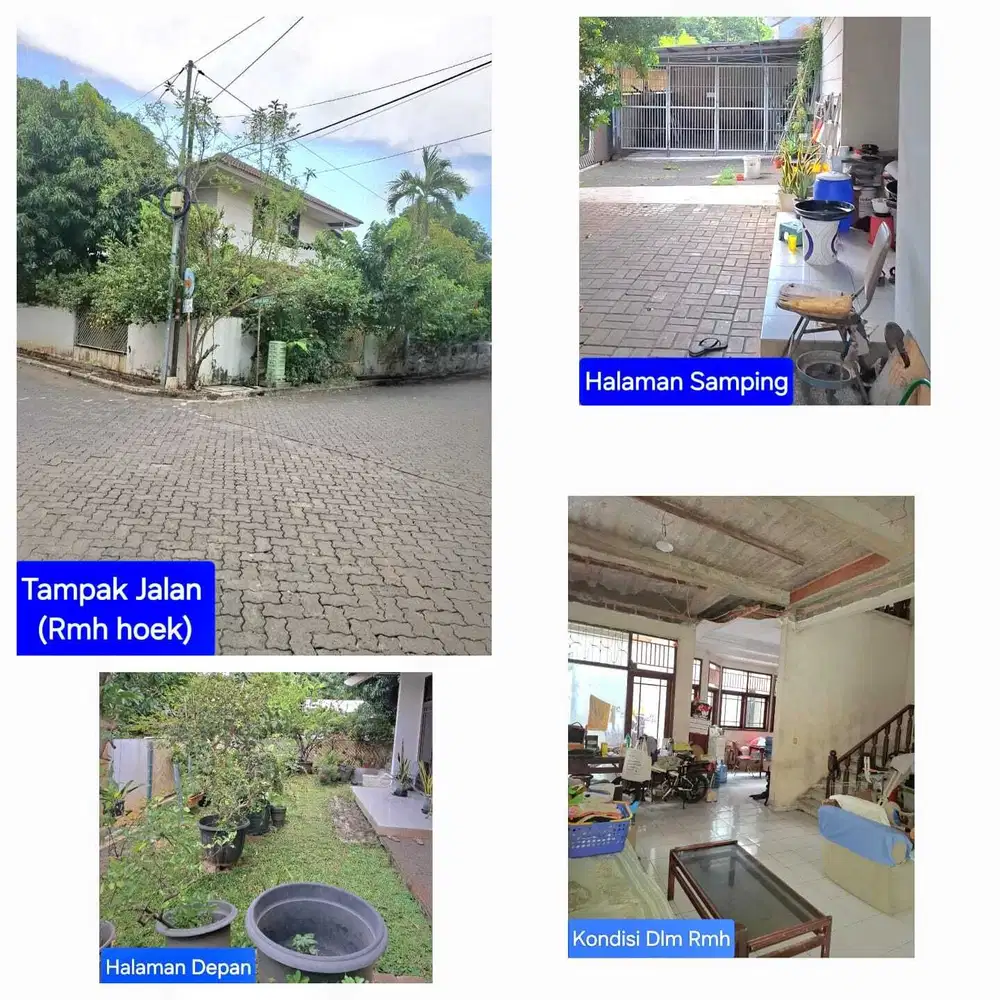 Di Jual Rumah Tua Hoek Hitung Tanah Perum Villa Kelapa Dua