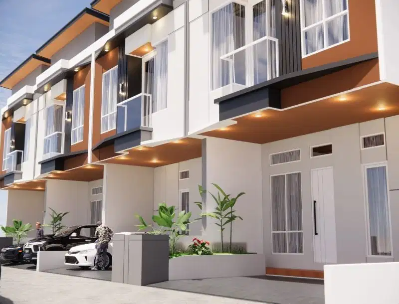 Di Jual rumah 2 lantai dengan desain elegan.