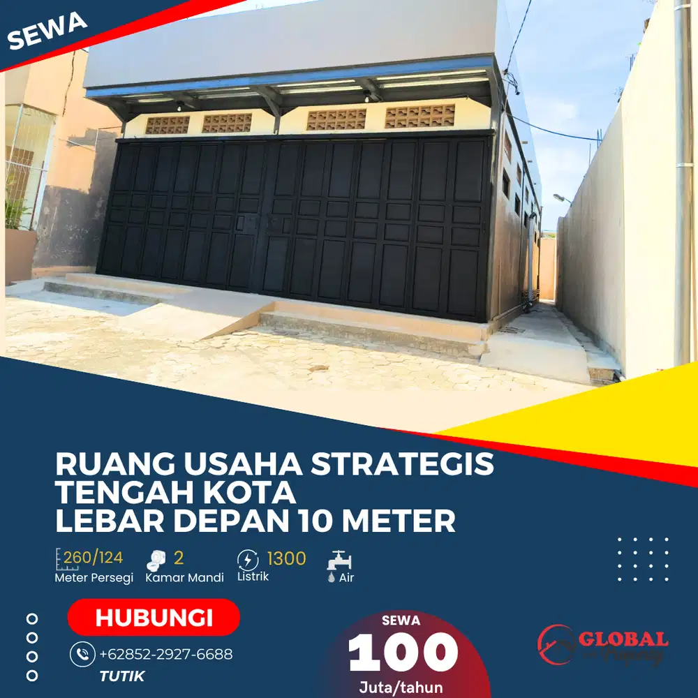 Ruang Usaha Strategis Laweyan Lebar Depan 10 Meter