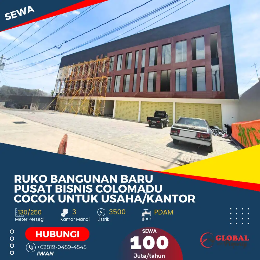 Ruko Bangunan Baru 3 Lantai Area Colomadu