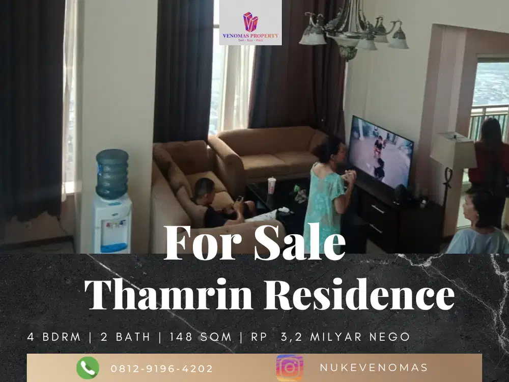 Dijual Apartemen Thamrin Residence Tipe Loft 2 Lantai 3BR Plus 1