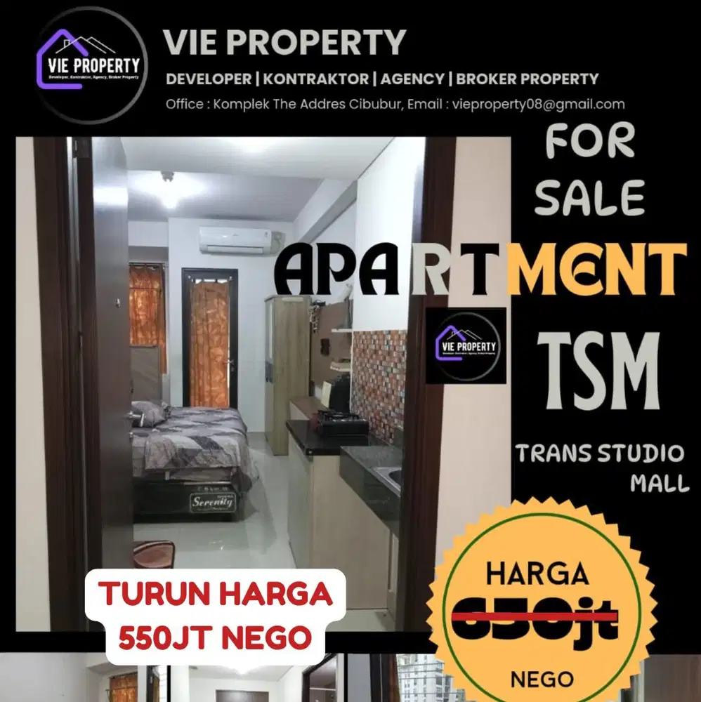 Apartment studio full furnished TSM cibubur