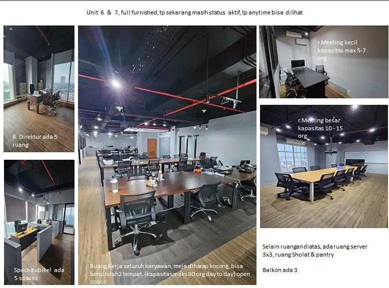 Office Space The Belleza 4 unit 97m2 -164 m2 Permata Hijau n1085