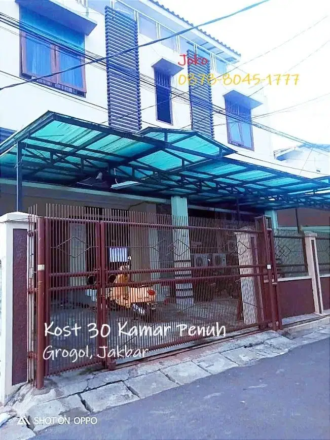 Rumah Kost 30 Kamar PENUH dkt Trisakti Grogol, Jakarta Barat