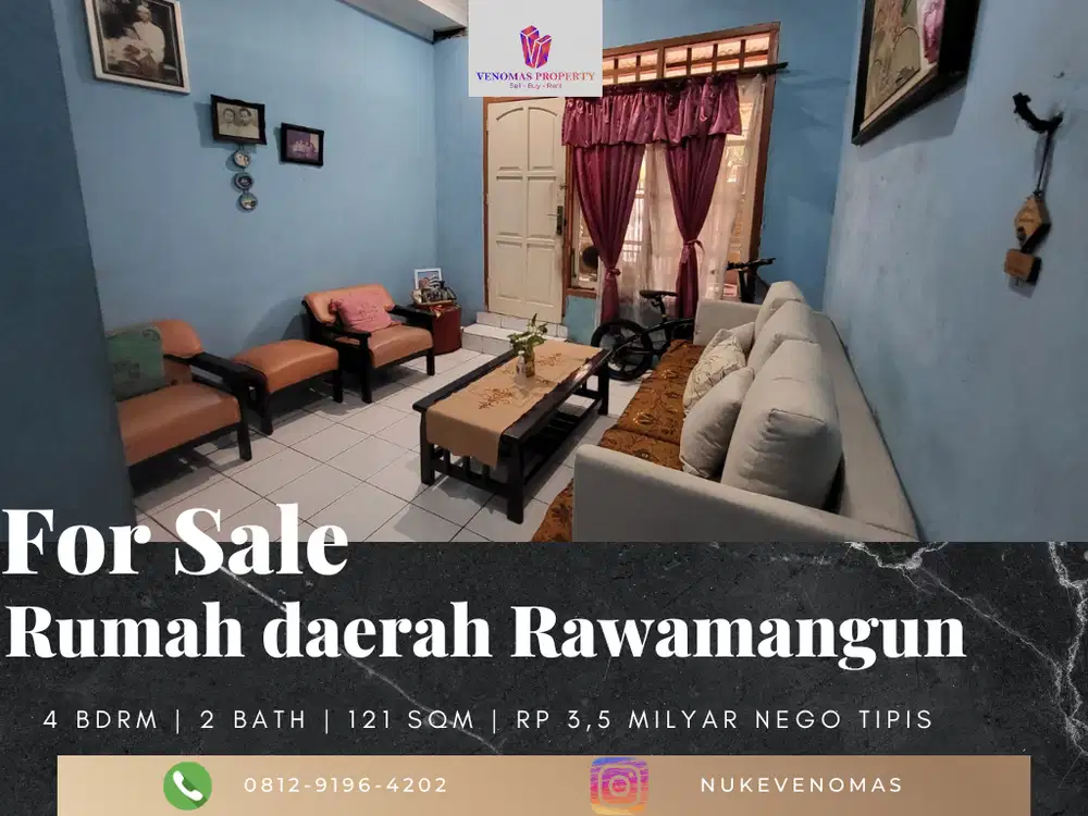Dijual Rumah daerah Rawamangun, Jakarta Timur