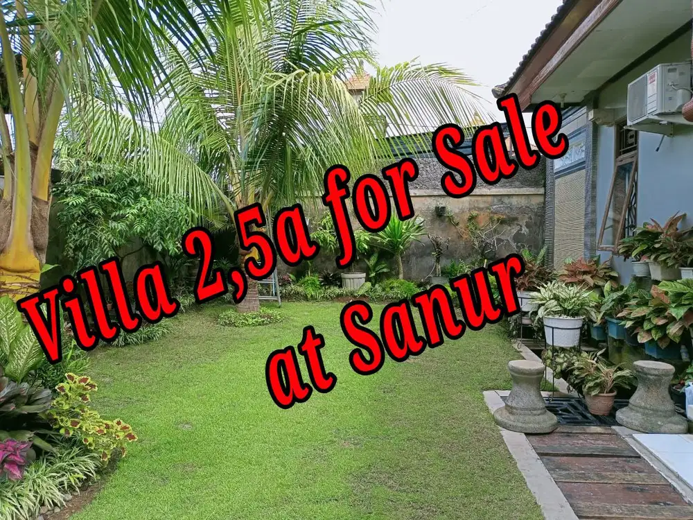 Villa 2,5a for Sale at Jln Matahari Terbit Sanur Denpasar Bali