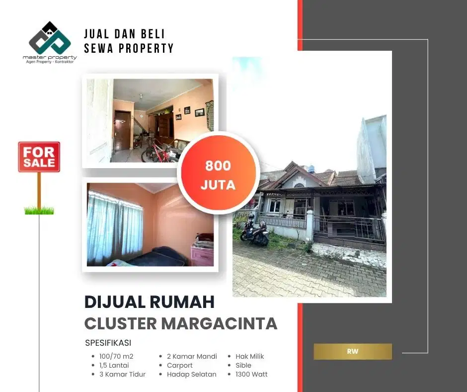 Rumah di Cluster Margacinta belakang Margahayu Raya Kota Bandung