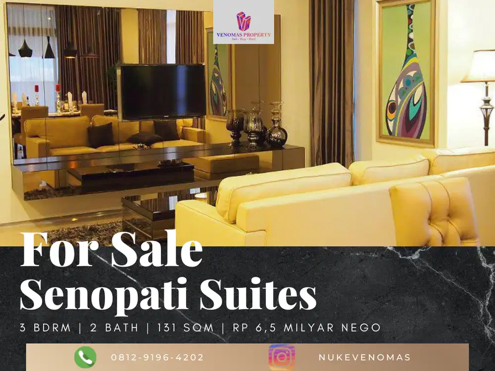 Dijual Apartment Senopati Suite Tower C 2BR+1 Middle Floor Furnished